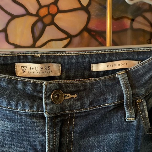 Women’s guess bootcut blue jeans. Size 32. Low rise. - Picture 2 of 5